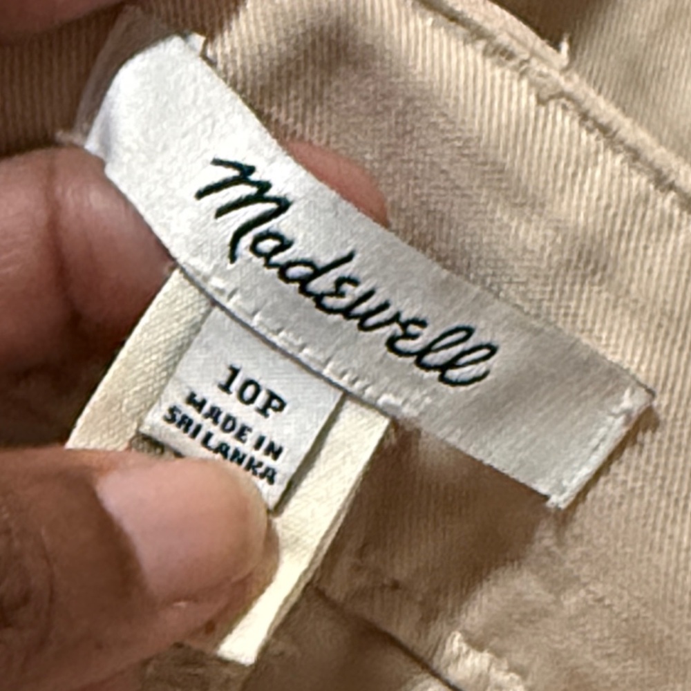 Madewell linen Harlow wide leg linen Lagenlook Beige Pants Sz 10 P - Picture 8 of 13